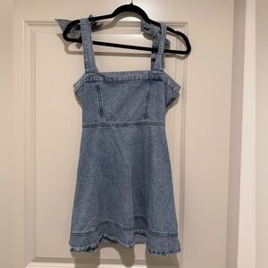 Jean shoulder bow dress